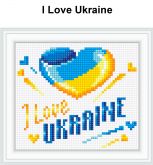 Алмазная вышивка АВ 5093 12,5*14,5см  Я люблю Украину полная зашивка