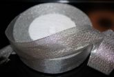 Лента парча (люрикс) 2,5 см  серебро упаковка 5 шт