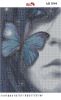 Алмазная вышивка АВ 3044 Девушка и бабочки  полная зашивка 
