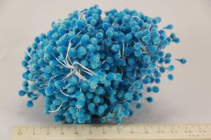 Цветочная тычинка с блестками голубая 0,5см  850шт