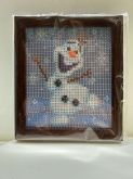 Алмазна мозаїка А5 з рамкою АВ 5089 12,5*14,5см Снеговик полная зашивка
