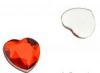 Камень клеевой сердечко красное  упаковка 500шт