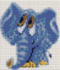 Алмазна мозаїка А5 з рамкою АВ 5027 12,5*14,5см Синий слон полная зашивка