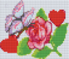 Алмазна мозаїка А5 з рамкою АВ 5014 12,5*14,5см Роза полная зашивка