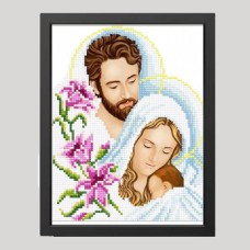 Алмазна мозаїка  з рамкою АВ 4078  19*23см  Часткова зашивка