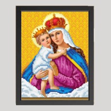 Алмазна мозаїка  з рамкою АВ 4084  19*23см  Часткова зашивка