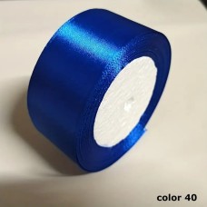 Стрічка атласна 4 см №40 синій  (23м)
