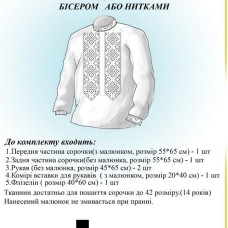 Вишиванка дитяча заготівля СХЛ 004 для хлопчика